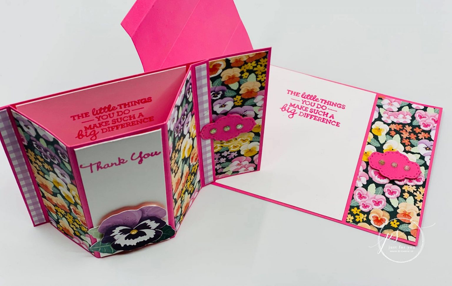 Bay Window Fun Fold Card Tutorial - Tina Zinck, Stampin' Up! Demonstrator