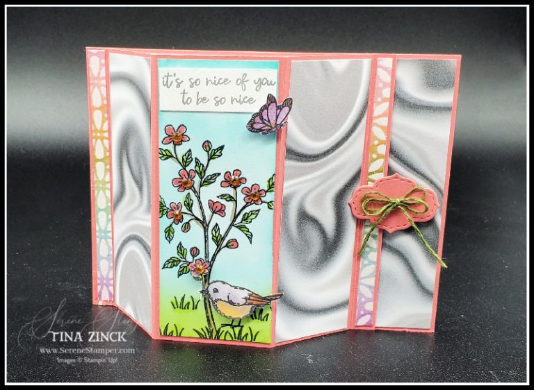 Bay Window Fun Fold Card Tutorial - Tina Zinck, Stampin' Up! Demonstrator